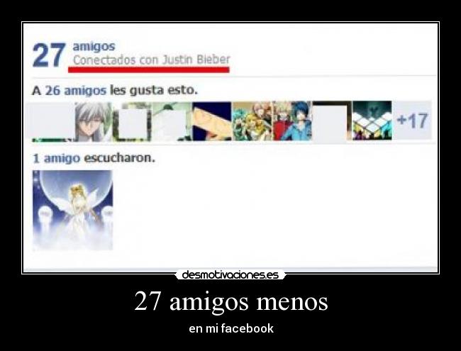 27 amigos menos - 