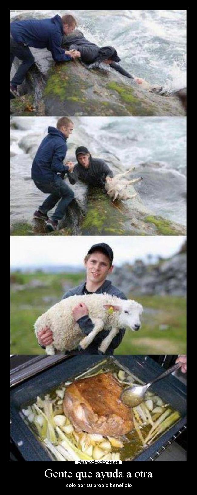 Gente que ayuda a otra -