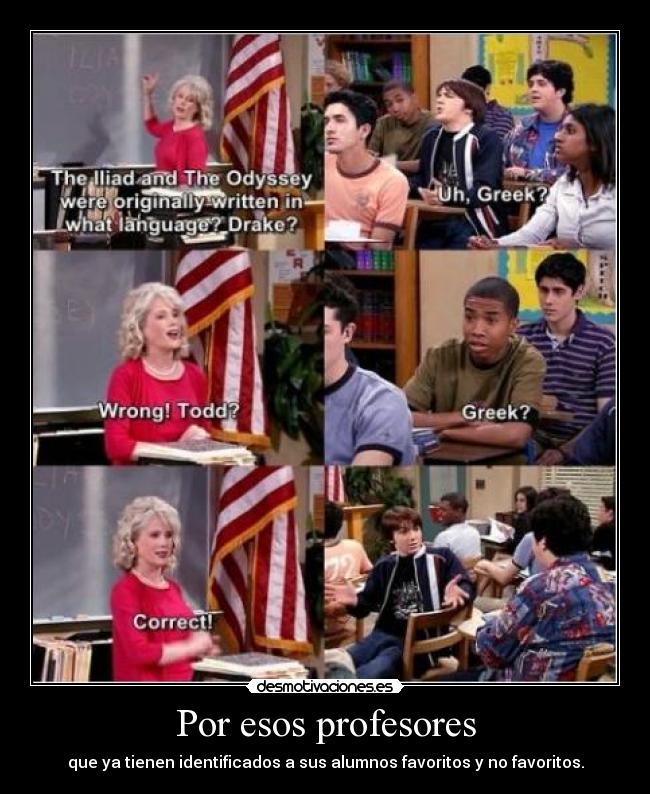 Por esos profesores -