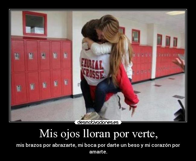Mis ojos lloran por verte, -