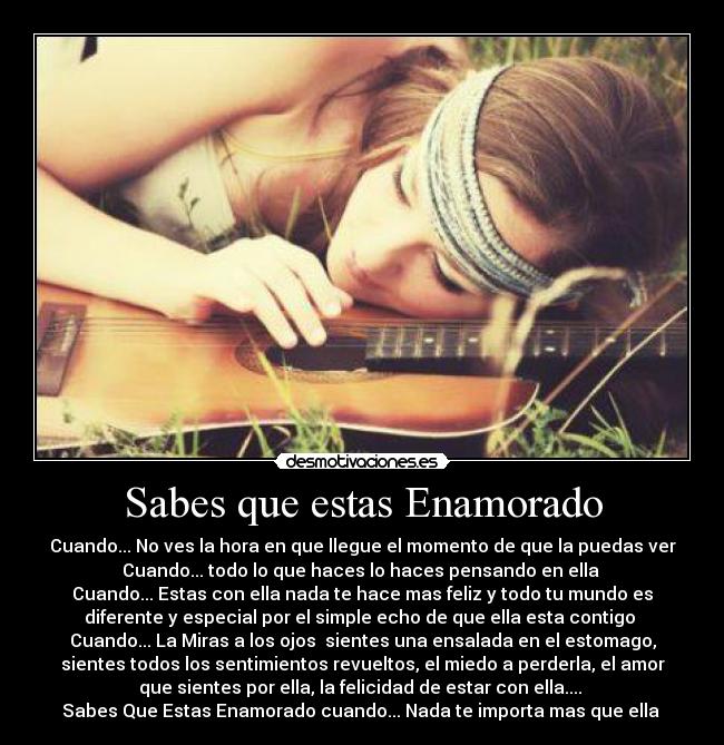 Sabes que estas Enamorado -