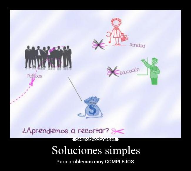 Soluciones simples - Para problemas muy COMPLEJOS.