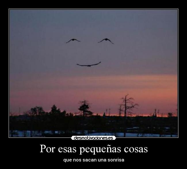 Por esas pequeñas cosas - que nos sacan una sonrisa