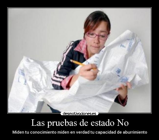 Las pruebas de estado No - 