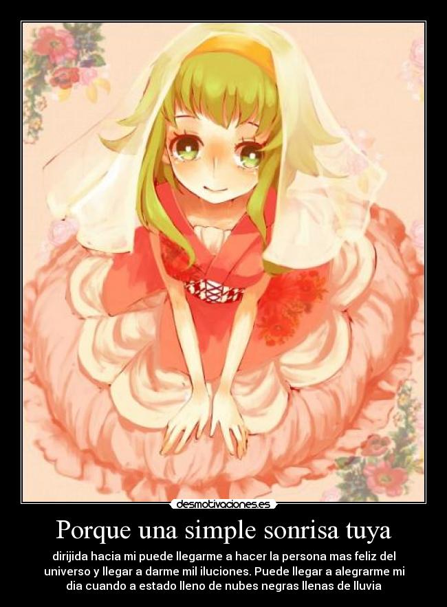 carteles sonrisa gumi megpoid sonrisa sonrie nubes iluciones ect desmotivaciones