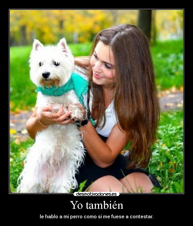 Yo también - le hablo a mi perro como si me fuese a contestar.