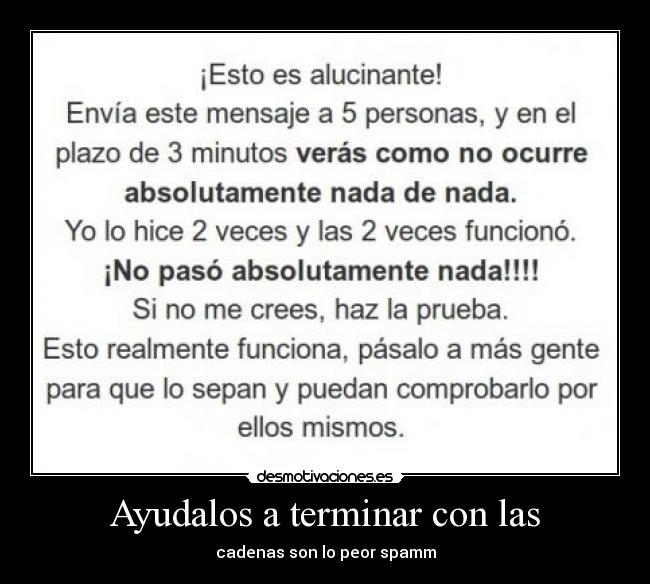 carteles ayudalos terminar con las desmotivaciones