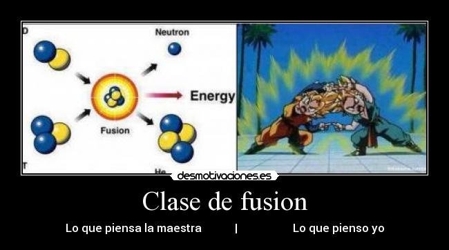 Clase de fusion - Lo que piensa la maestra            |                    Lo que pienso yo