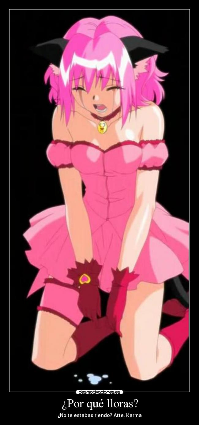¿Por qué lloras? - ¿No te estabas riendo? Atte. Karma
