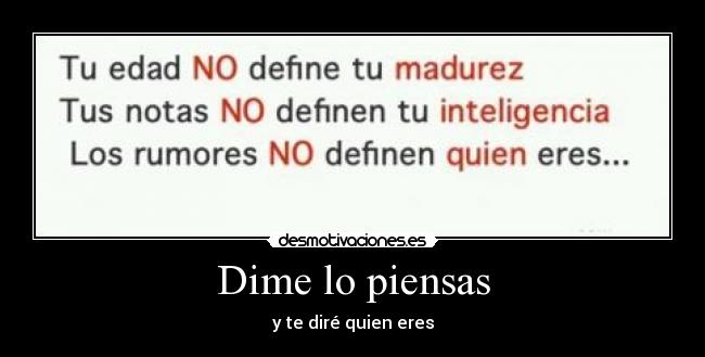 Dime lo piensas - 