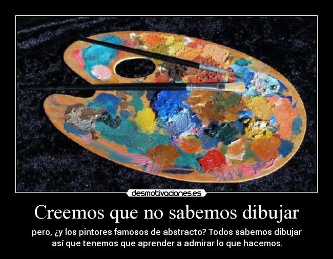 Creemos que no sabemos dibujar -