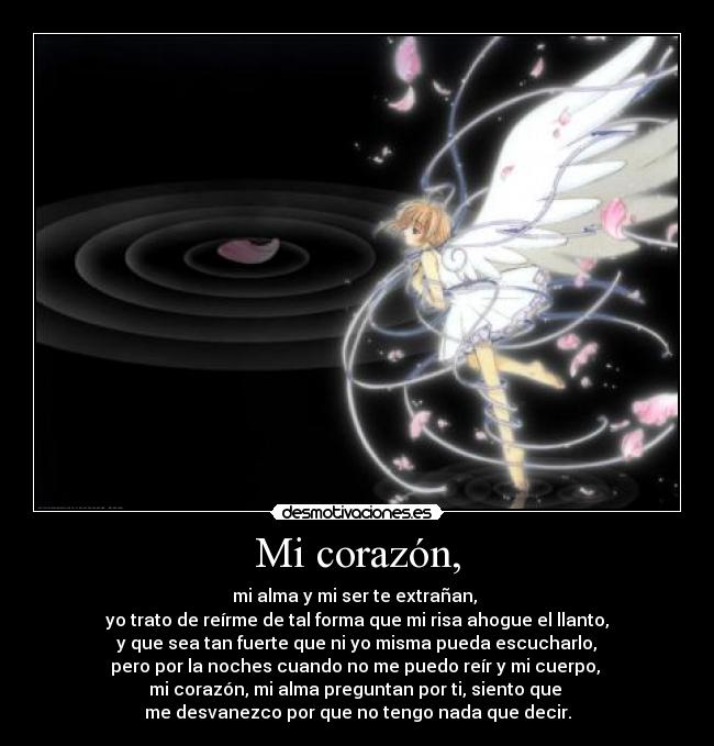 Mi corazón, -