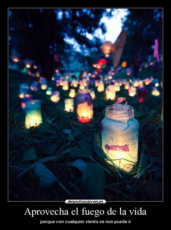 Aprovecha el fuego de la vida -