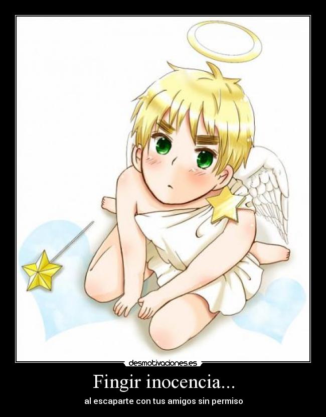 Fingir inocencia... -