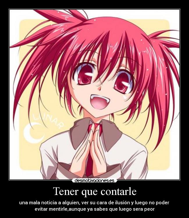 Tener que contarle -