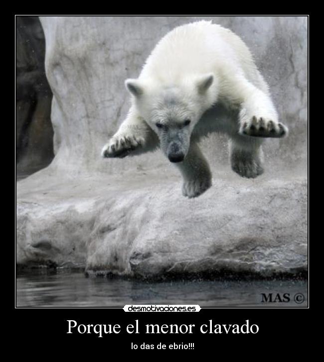 Porque el menor clavado - lo das de ebrio!!!