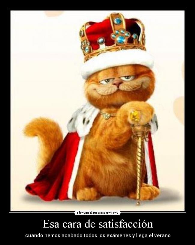 Esa cara de satisfacción - cuando hemos acabado todos los exámenes y llega el verano