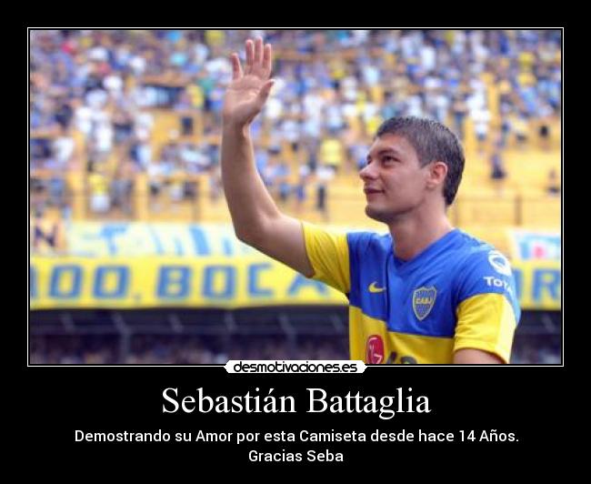 Sebastián Battaglia - Demostrando su Amor por esta Camiseta desde hace 14 Años.
Gracias Seba