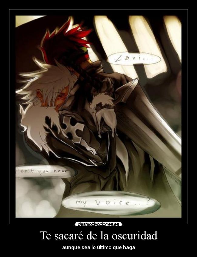 carteles anime gray man lavi allen oscuridad fanfic desmotivaciones