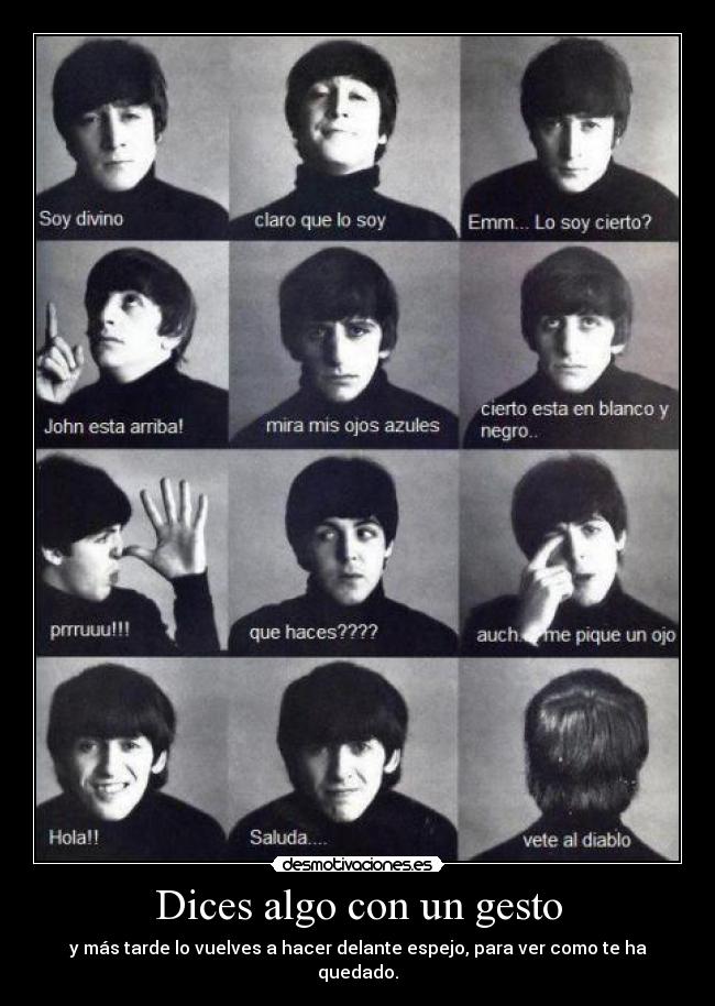 Dices algo con un gesto - 