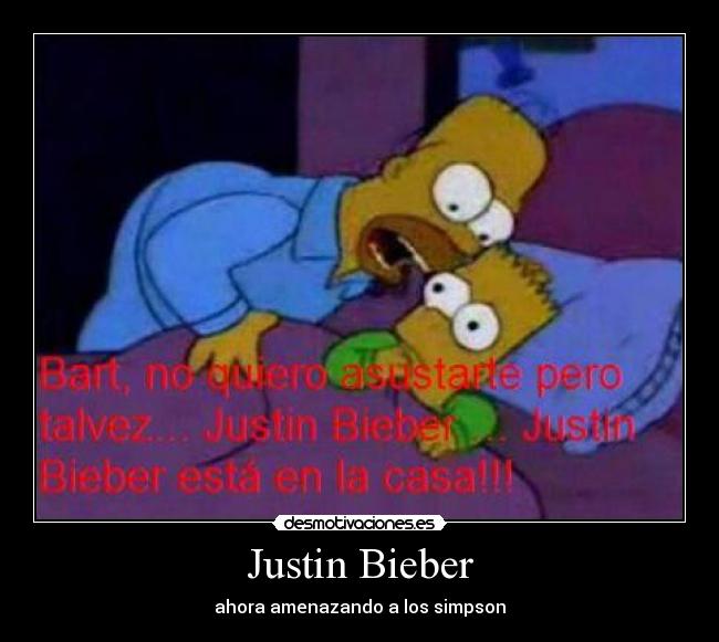 Justin Bieber - ahora amenazando a los simpson