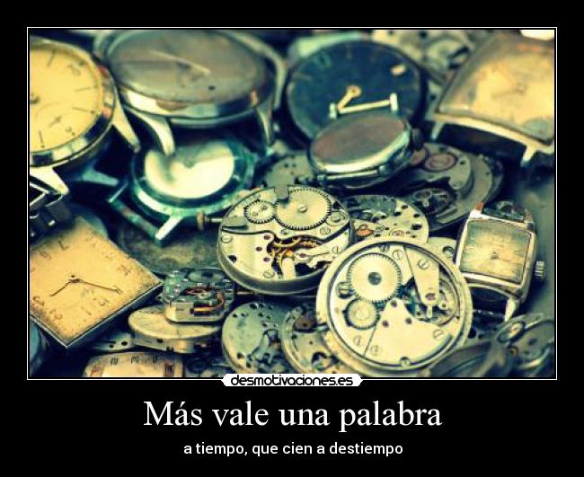 Más vale una palabra -