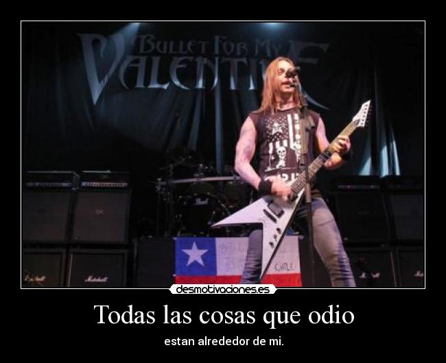 carteles odio bullet for valentine bfmv desmotivaciones