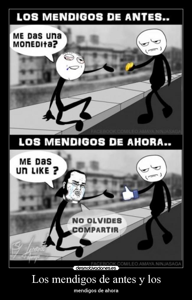 Los mendigos de antes y los - 