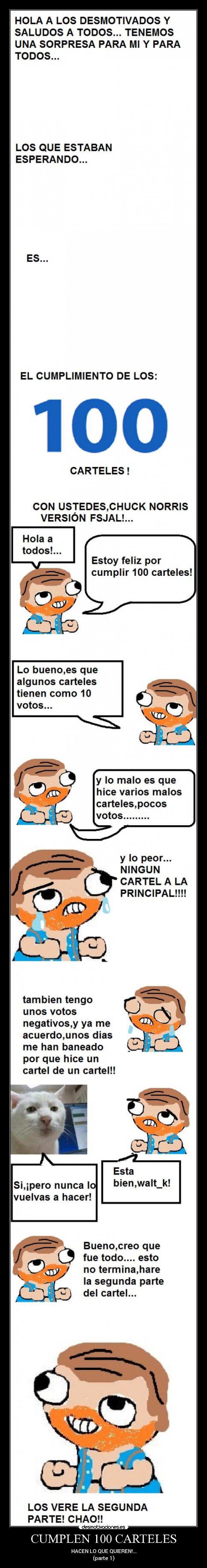 CUMPLEN 100 CARTELES -