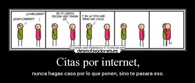 carteles internet citas por las redes sociales desmotivaciones