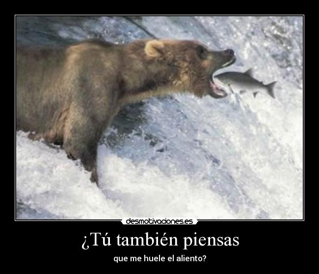 ¿Tú también piensas - que me huele el aliento?