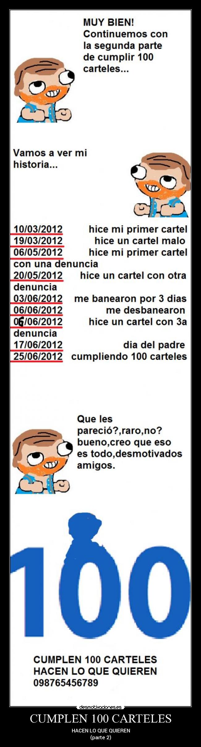 CUMPLEN 100 CARTELES -