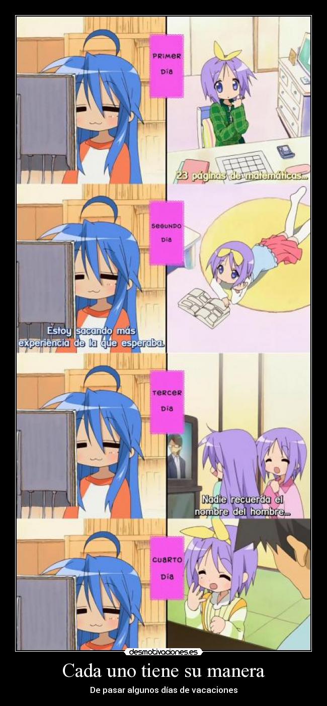 carteles anime lucky star konata computadora otaku desmotivaciones