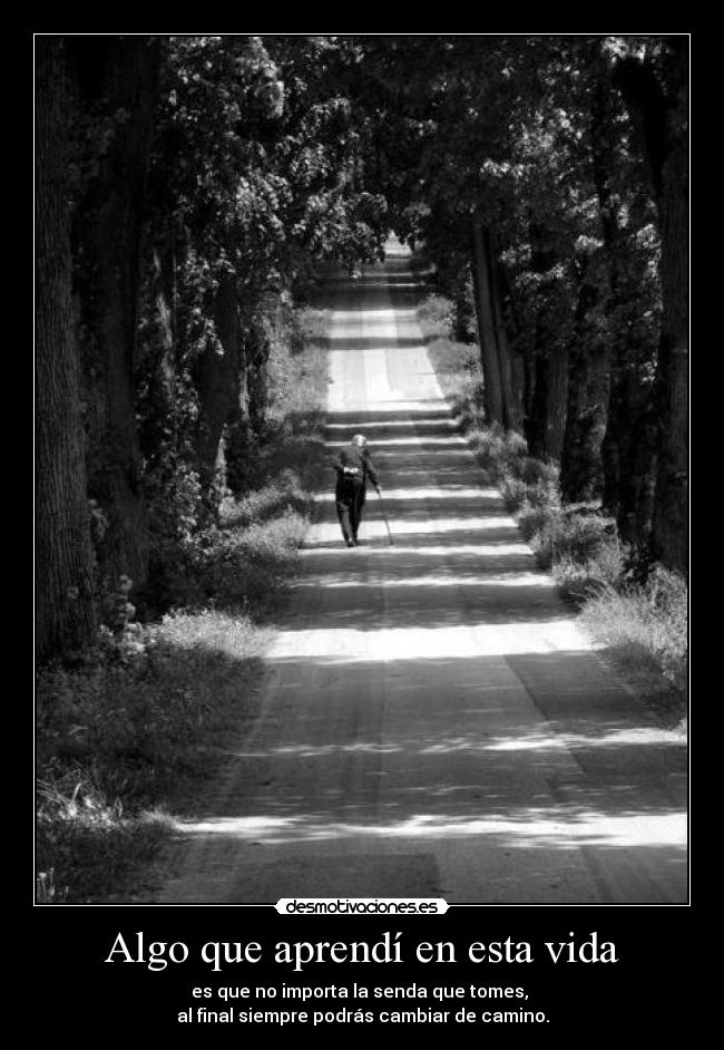 Algo que aprendí en esta vida -
