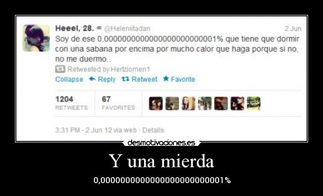 Y una mierda - 0,0000000000000000000000001%
