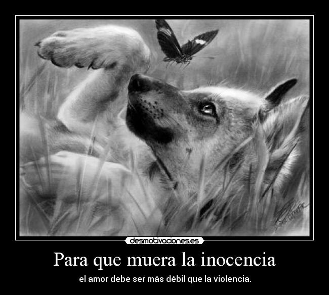 Para que muera la inocencia - el amor debe ser más débil que la violencia.