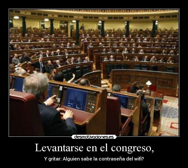 Levantarse en el congreso, -
