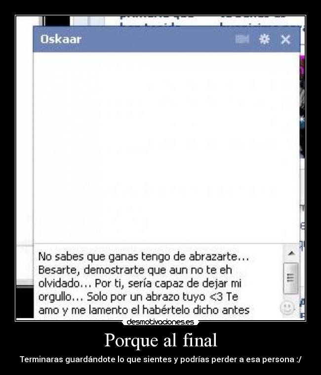 Porque al final - 