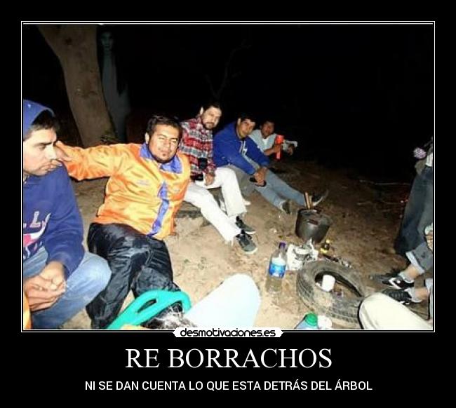 RE BORRACHOS - NI SE DAN CUENTA LO QUE ESTA DETRÁS DEL ÁRBOL