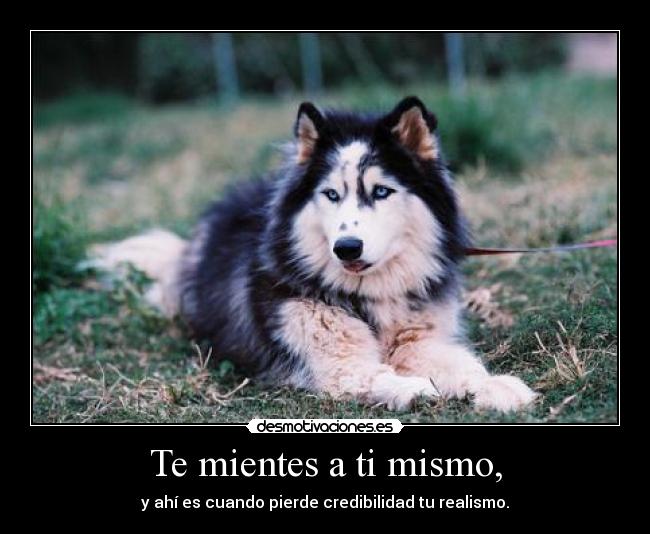 Te mientes a ti mismo, - y ahí es cuando pierde credibilidad tu realismo.