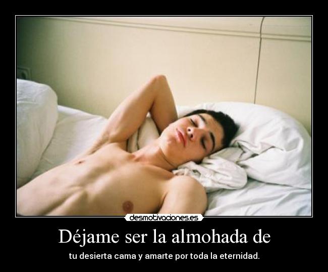 Déjame ser la almohada de - tu desierta cama y amarte por toda la eternidad.