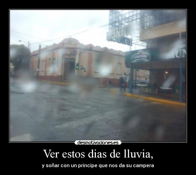 Ver estos dias de lluvia, -