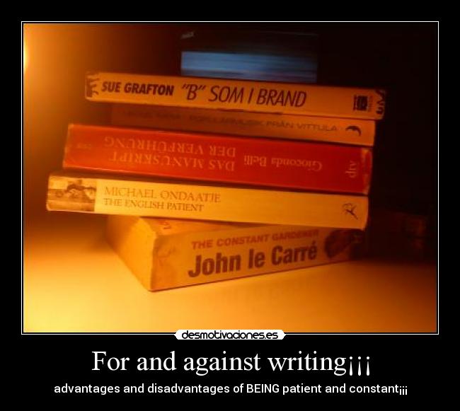 For and against writing¡¡¡ -