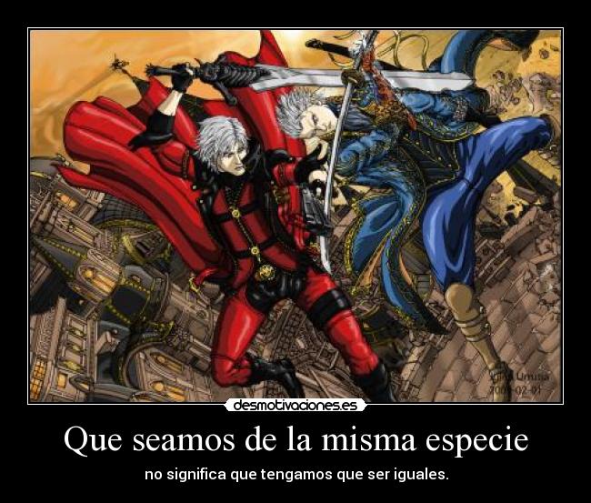 carteles dante vergil devil may cry desmotivaciones