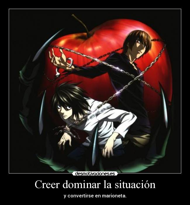 carteles death note creerse dios ser juego shinigami que esta aburrido desmotivaciones