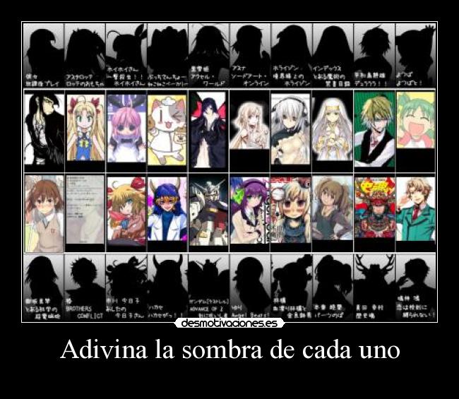 Adivina la sombra de cada uno - ♦♦♦♦♦♦♦♦♦♦♦♦♦♦♦♦♦♦♦♦♦♦♦♦♦♦♦♦♦♦♦♦♦♦♦♦♦♦♦♦♦♦♦♦♦♦♦♦♦♦♦♦