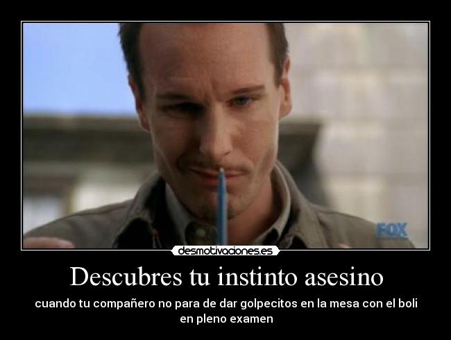 Descubres tu instinto asesino -