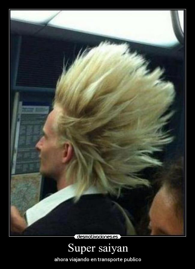 Super saiyan - ahora viajando en transporte publico