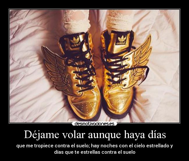 Déjame volar aunque haya días -