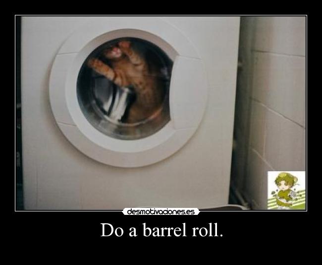 Do a barrel roll. - 